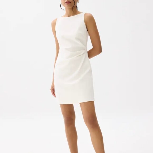 NWT Love Bonito Boat Neck White Mini Dress - Picture 1 of 5